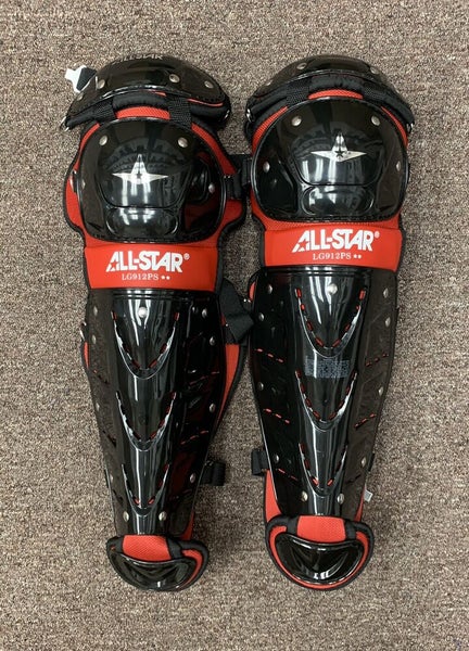 All Star Players Series Youth 10-12 Catchers Gear Set - Black Red