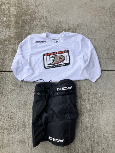 CCM Youth Large Hockey Pants & Bauer Jersey