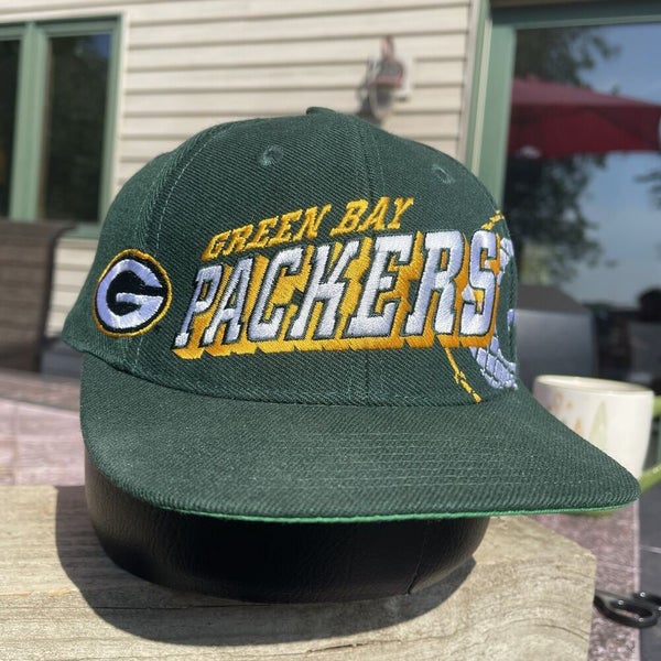 90's Green Bay Packers Sports Specialties Script NFL Snapback Hat