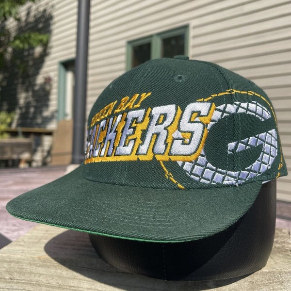 90's Green Bay Packers Sports Specialties Script NFL Snapback Hat