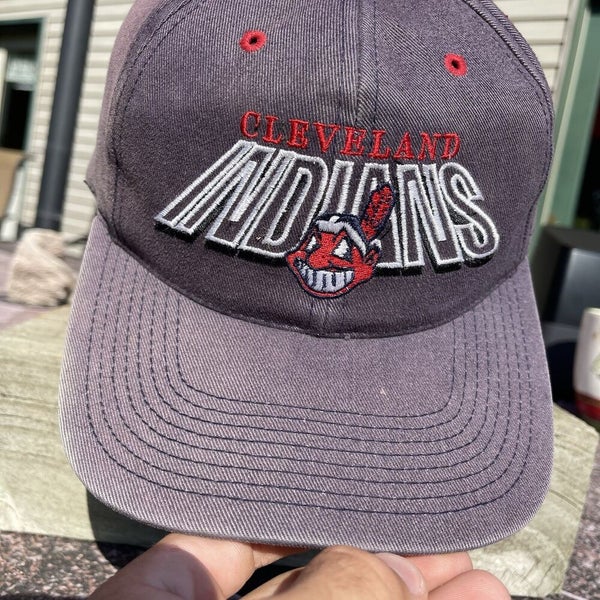 Cleveland Indians Chief Wahoo Logo Vintage 90s Original Visor Hat