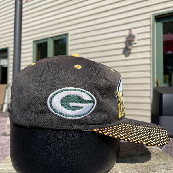 Vintage Green Bay Packers Snapback Hat by #1 Apparel Made USA Jersey Mesh  Brim