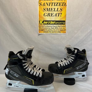Used CCM Super Tacks 9370 Junior Hockey Goalie Skates Size 5D