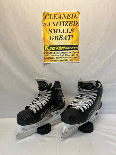 Used CCM Super Tacks 9370 Junior Hockey Goalie Skates Size 5D