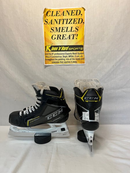 Used CCM Super Tacks 9370 Junior Hockey Goalie Skates Size 5D