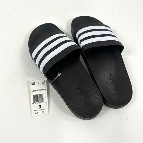 Brand New Adidas Black Shower Slides | Size 9