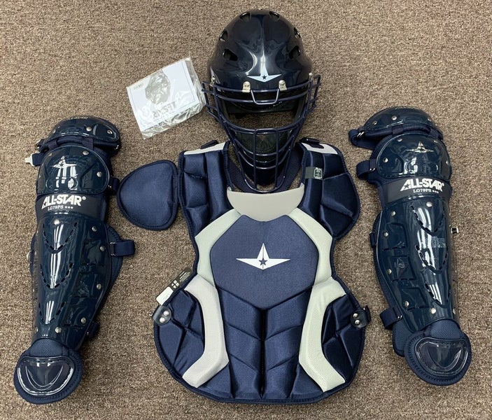 All Star Players Series Youth 7-9 Catchers Gear Set - Navy Blue Red |  SidelineSwap