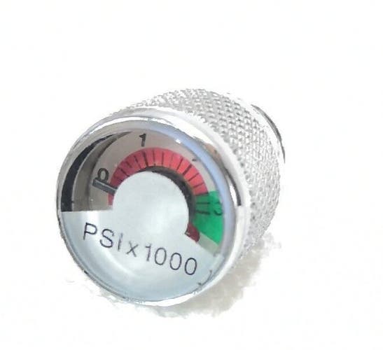 Spare Air Screw In Color Coded Dial Pony Bottle Pressure Gauge SPG, 3000 PSI