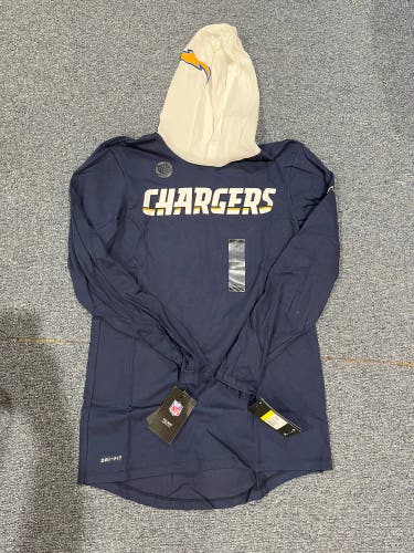 New Blue Nike Chargers Light Weight Hoodie Small