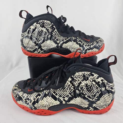 Nike Air Foamposite One Albino Snakeskin Basketball Shoes 314996-101 Men Sz 8.5