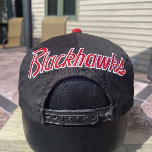 Vintage Starter Chicago Blackhawks Logo Snapback Hat NHL Wool 90s