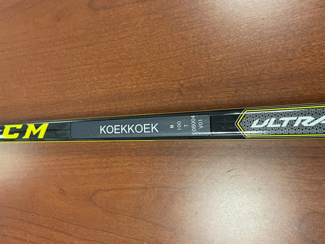 #65 Slater Koekkoek - New Senior CCM Left Hand Ultra Tacks Hockey Stick Pro Stock