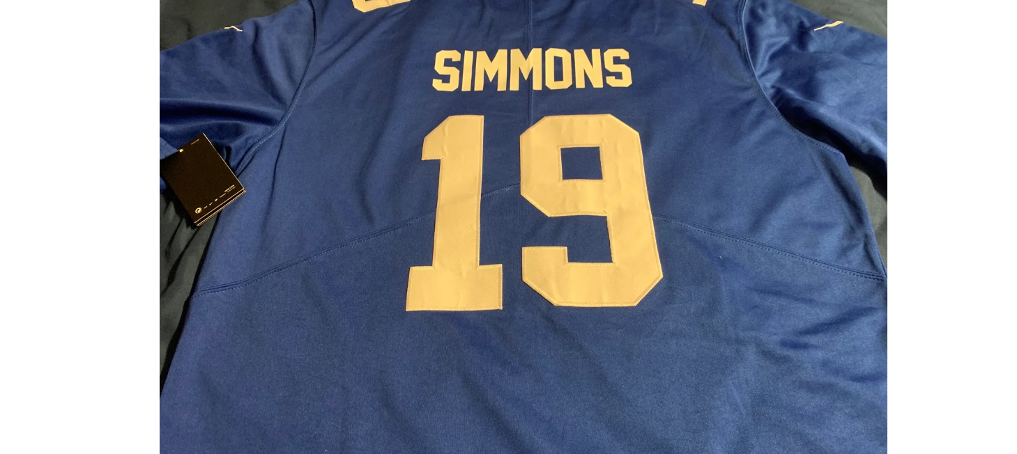 Isaiah Simmons Women's Nike Royal New York Giants Custom Jersey Size: Large