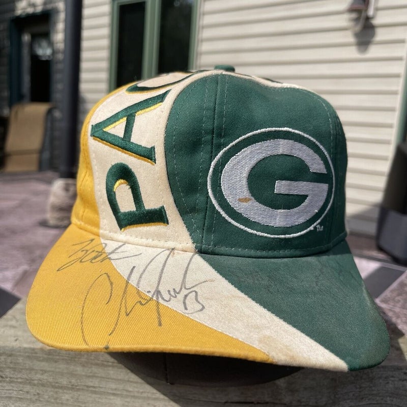 Vintage 90s Green Bay Packers All Over Print Eastport Swirl NFL Snapback Hat Cap