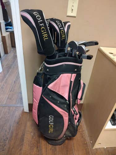 Golf Girl 13 Piece Ladies Flex Graphite Complete Golf Set Cart Bag