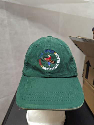Vintage 2002 US Open Golf Bethpage Black Strapback Hat