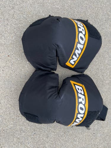 Brown goalie knee pads