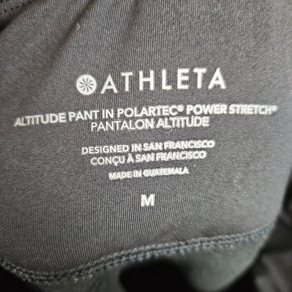 ATHLETA Altitude Pant in Polartec Power Stretch Black Fleece-Lined Pants  Size: M