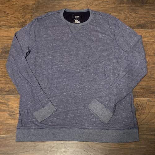 Sonoma Goods For Life Men's Long Sleeve Blue Double knit Crewneck Shirt Sz XL