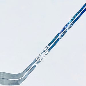 2 Pack Custom Blue CCM Jetspeed FT5 Pro Hockey Sticks-RH-P90-80 Flex-Grip