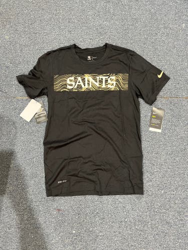 New Black Nike New Orleans Saints T-Shirt Small