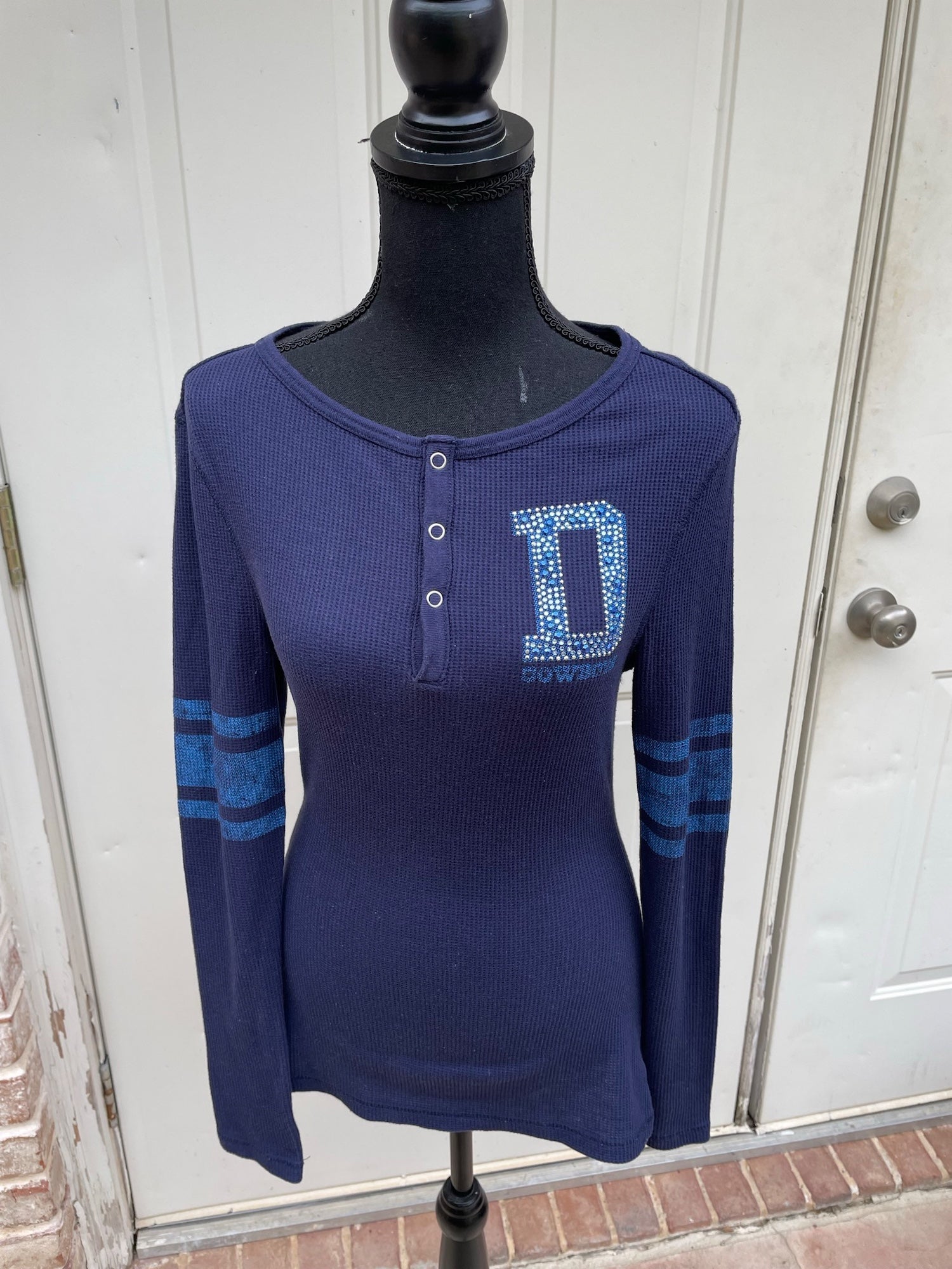 Cowboys Her Style, LS, Blue, Top, Size S