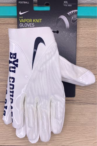 Nike Vapor Knit 4.0 Player Issue BYU Cougars Football Gloves Size 2XL