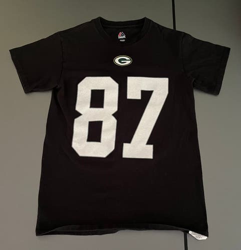 (S) Jordy Nelson #87 Green Bay Packers WR black T-Shirt adult small