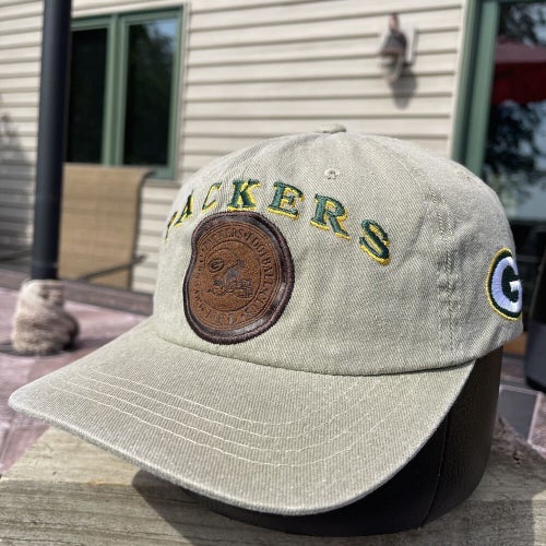 Vintage Green Bay Packers Lee Sport Football Club NFL Strapback Hat Cap Rare