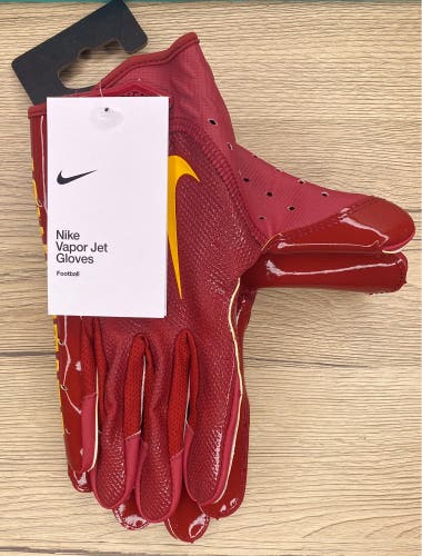 Nike Vapor Jet Football Gloves Sz L Iowa State