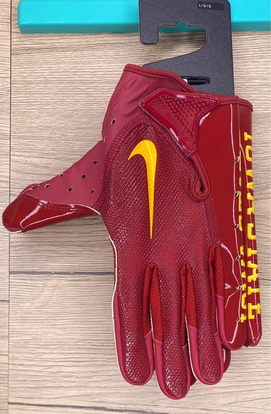 Nike Vapor Jet Football Gloves Sz L Iowa State | SidelineSwap