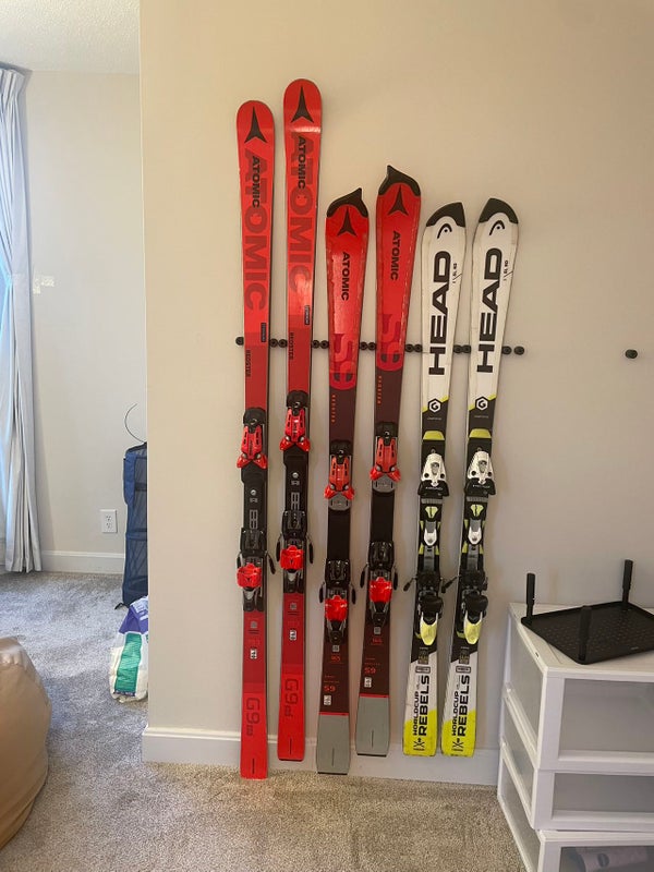 Used Men's 2018 Atomic 193 cm Racing Redster FIS GS Skis With X16 Bindings Max Din 16