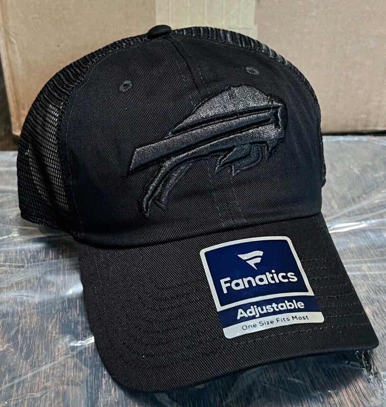 Buffalo Bills NFL Adjustable Hat Cap, Black Out Mesh Snapback Hat Adult OS NEW