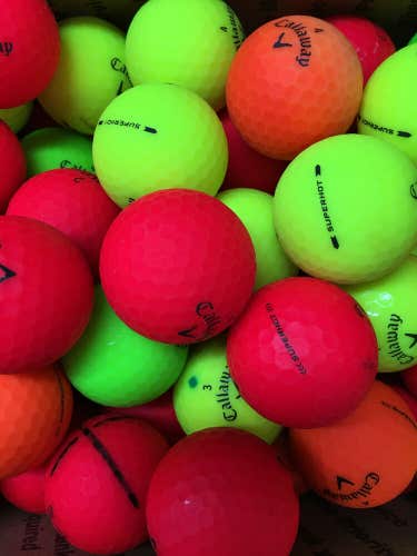 12 Callaway Superhot Colored AAA Used Golf Balls