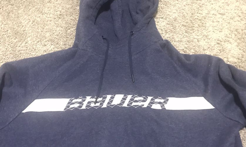BAUER BLUE HOODED SWEATSHIRT XXL NEW WITHOUT TAGS