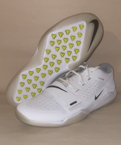 Nike alpha menace turf low white training cleats