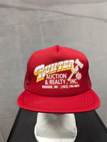 Vintage Ruhter Auction & Realty Inc Mesh Snapback Hat