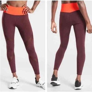 Athleta Tenacity 7/8 Antique Burgundy Tight High Rise Leggings Women's size: XS