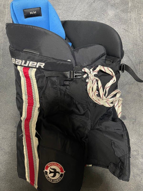 Used Bauer Waterloo Black Hawks Black Hockey Pants - Medium – Never Made It  Pro Stock