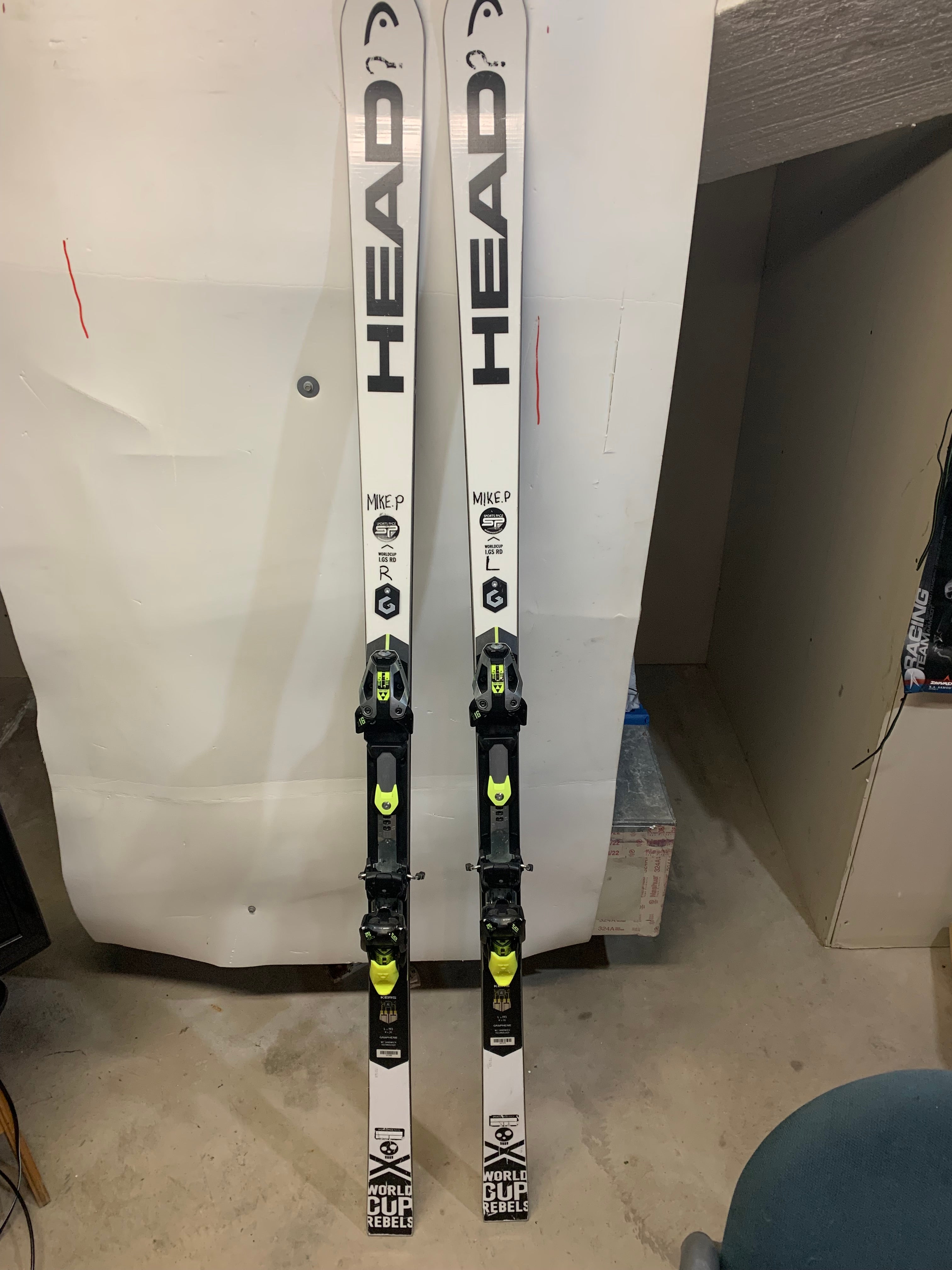 Used Men's HEAD 193 cm Racing World Cup Rebels i.GS RD Skis