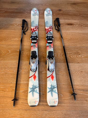 Rossignol Fun Girl 110 Skis and Swix 90 cm poles