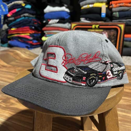 Vintage Dale Earnhardt #3 Nascar Racing Goodwrench Adjustable Gray Snapback Hat