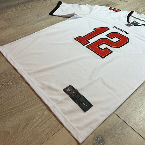 Nike Youth Tampa Bay Buccaneers Tom Brady #12 Game Jersey - Wolf Grey - L - L (Large)