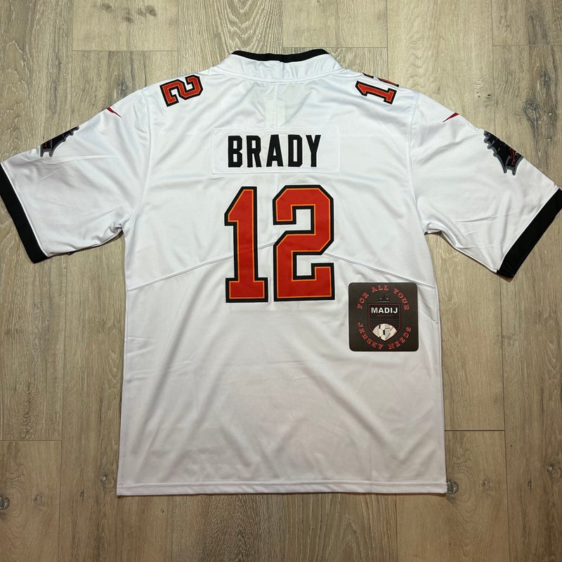 100% Authentic Reebok New England Patriots Tom Brady White Jersey Sz 60