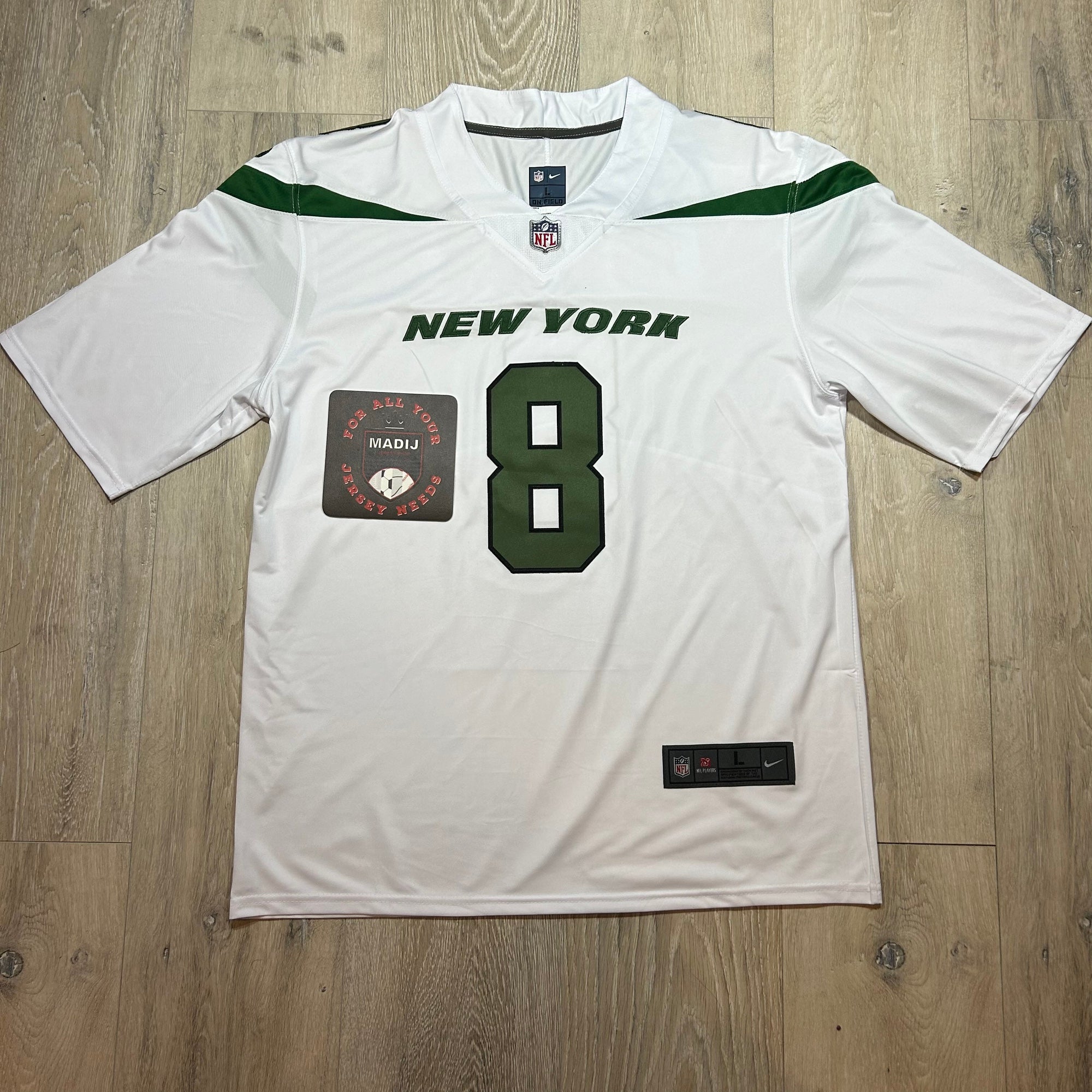 New York Jets Nike Game Road Jersey - Spotlight White - Aaron Rodgers -  Mens