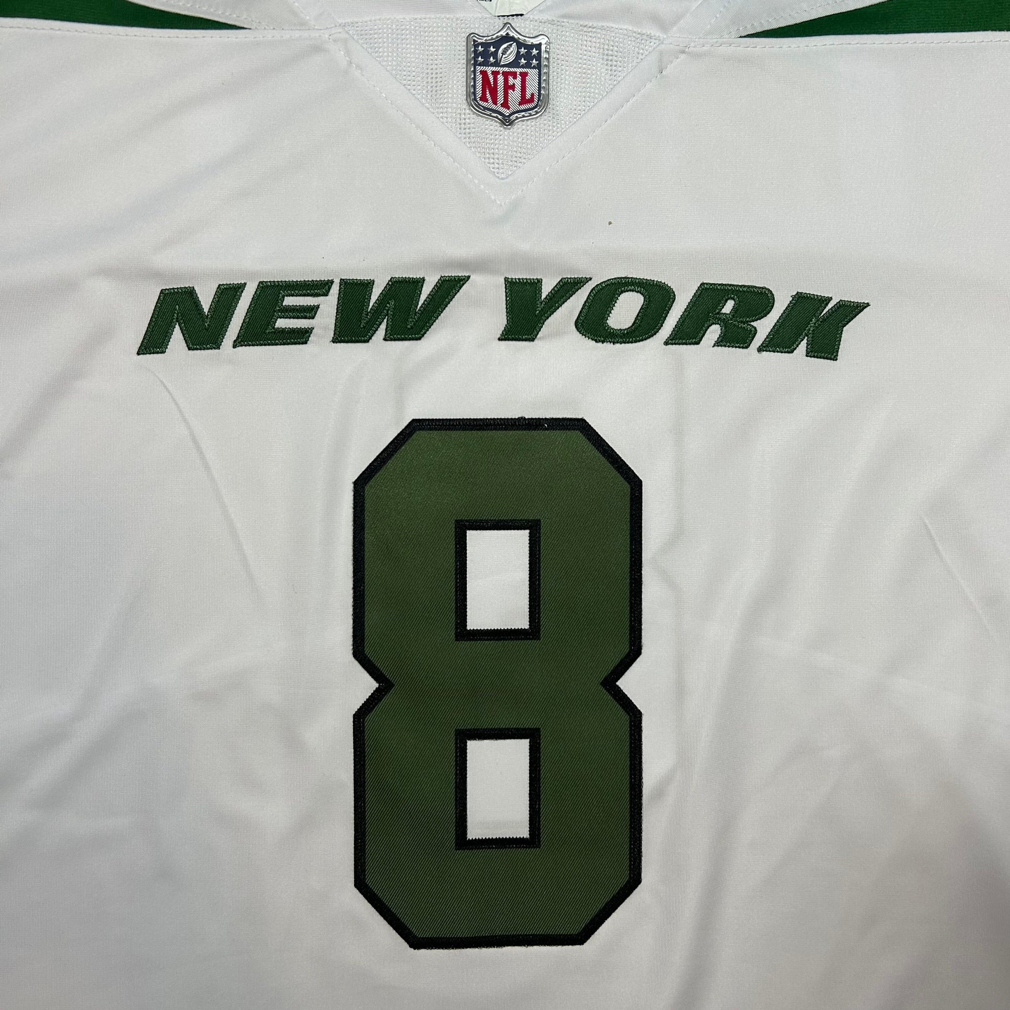 New York Jets Aaron Rodgers Jersey Print White / Medium - 19.5x25 | Sporticulture