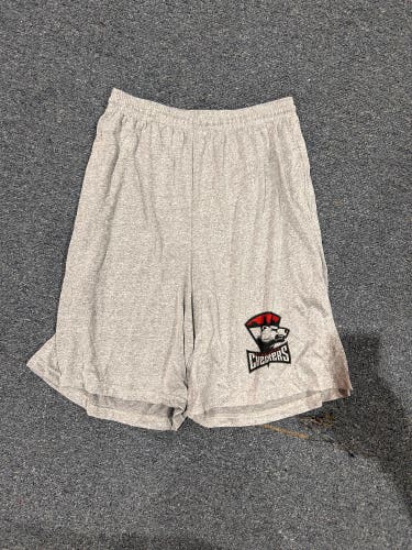 New Team Issued Charlotte Checkers Gray Athletic Shorts