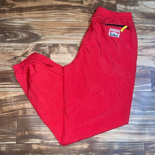 Vintage Marlboro Mens Red Adventure Team Elastic Waist Windbreaker Pants Size XL