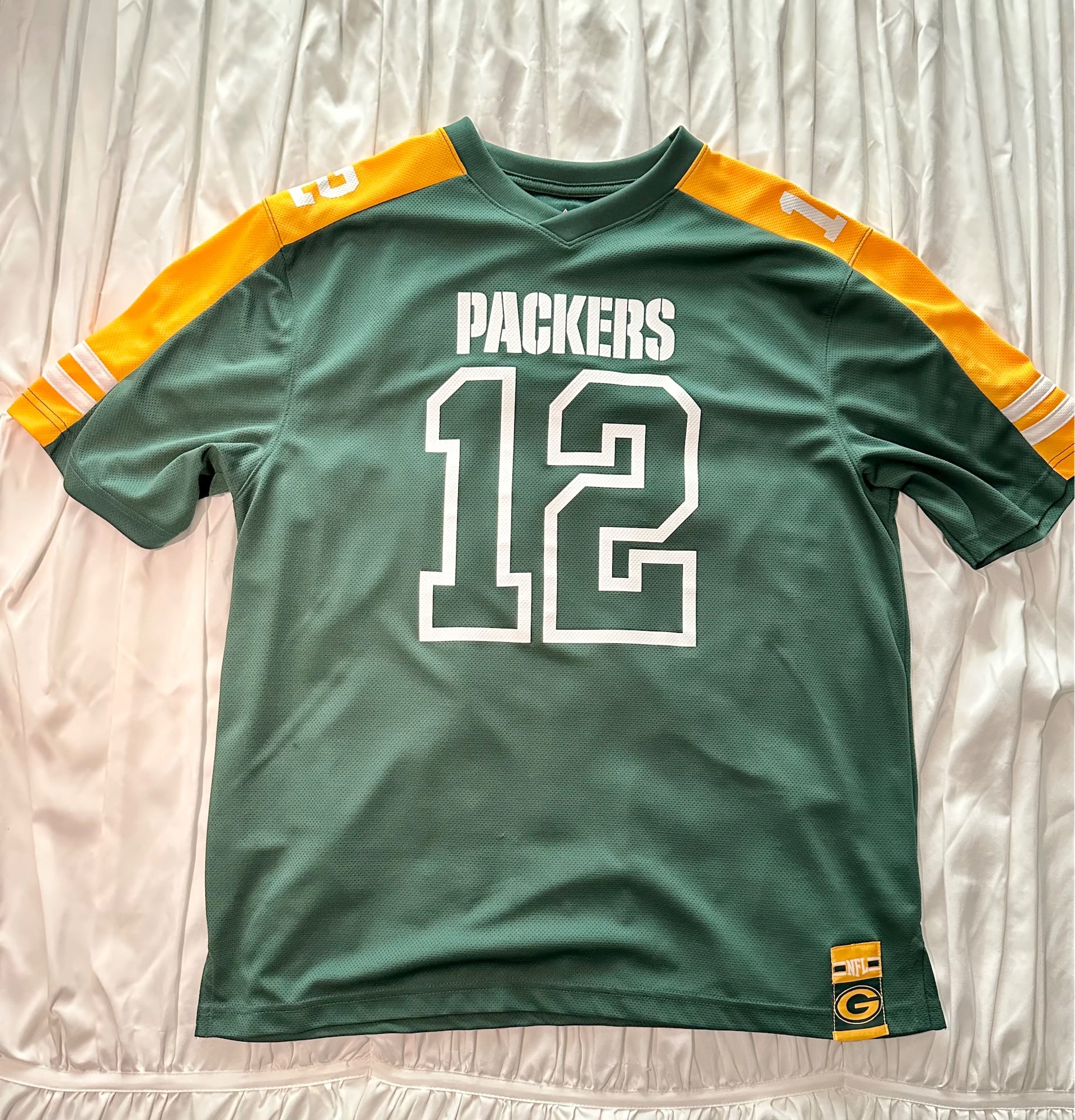 Men's Majestic NFL Packers jersey #12 Rodgers, Green mesh XL
