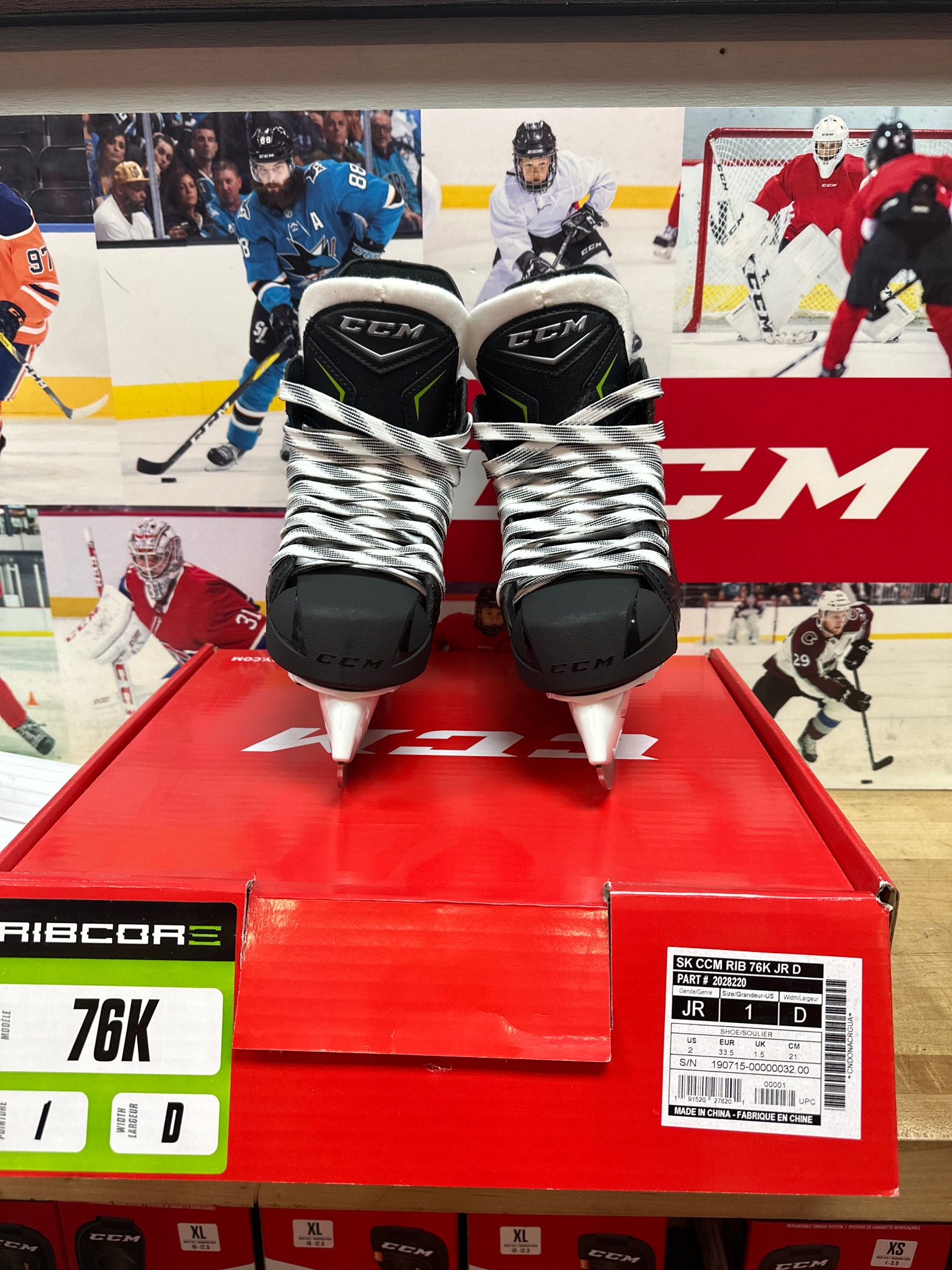 Senior New CCM RibCor 76k Hockey Skates Size 1